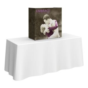 Embrace 2.5ft Square Tabletop Push-Fit Tension Fabric Display