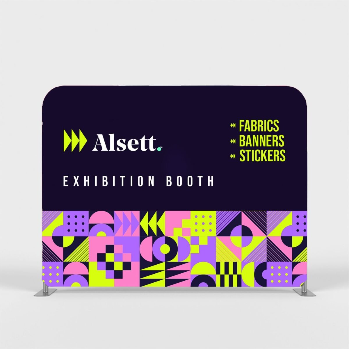 8ft x 8ft Straight Tension Fabric Stand - Perfect for Las Vegas Exhibitors - Image 1