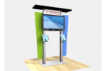 RE-1231 Large Monitor Kiosk with Flat Canopy