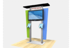 RE-1231 Large Monitor Kiosk with Flat Canopy - Image 2