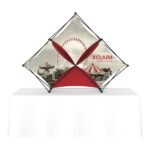 Xclaim 8ft Tabletop 3 Quad Pyramid Fabric Popup Display Kit 02 - Image 3