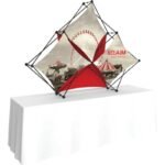 Xclaim 8ft Tabletop 3 Quad Pyramid Fabric Popup Display Kit 02 - Image 2