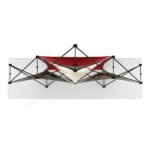 Xclaim 8ft Tabletop 3 Quad Pyramid Fabric Popup Display Kit 02 - Image 5