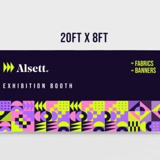 20ft x 8ft Straight Tension Fabric Display - Premium Quality for Las Vegas Events