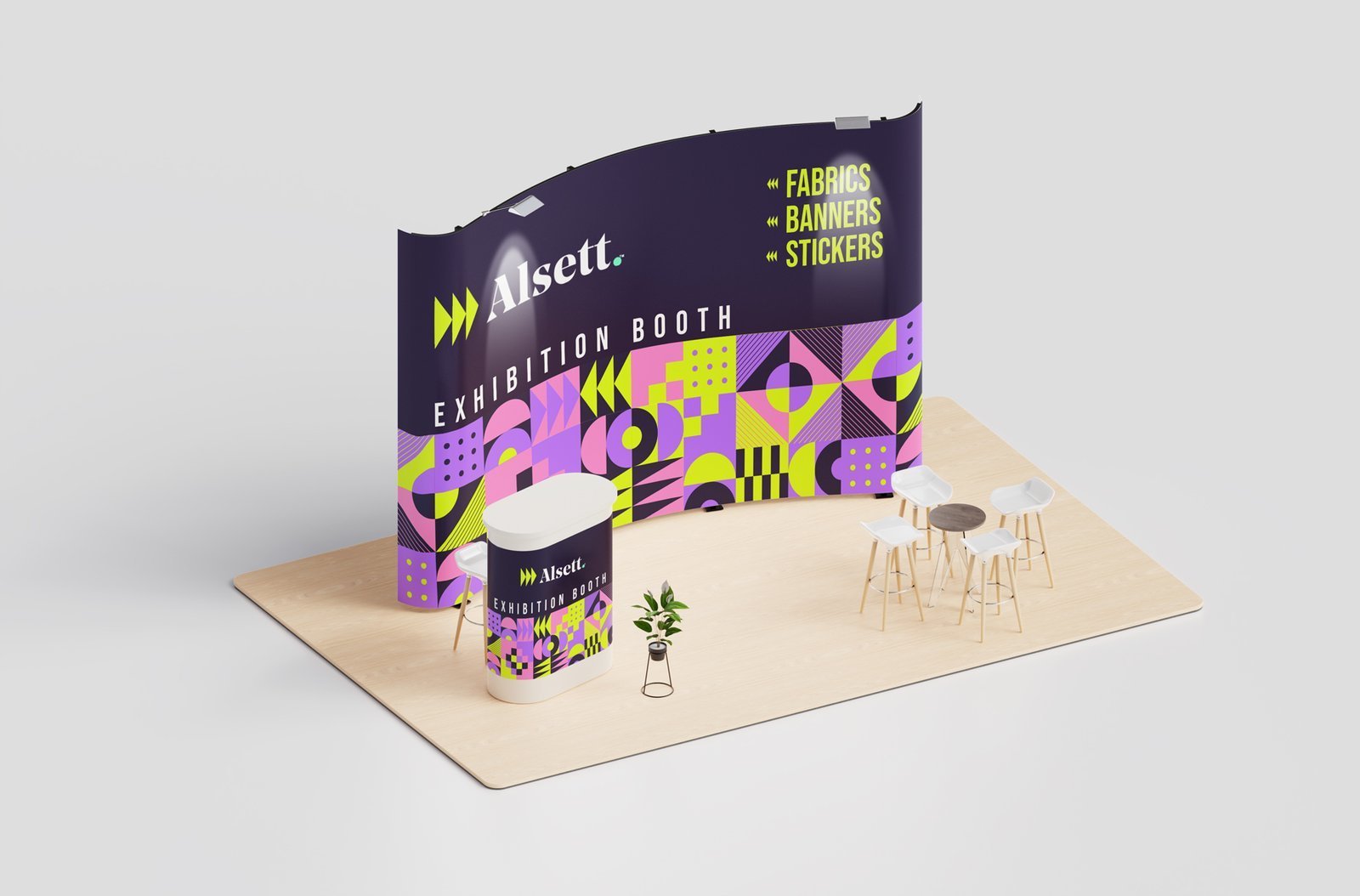 Alsett Curve Velcro Fabric Pop Up Display 10ft - Premium Branding, Easy Setup, Fast Delivery 1 Alsett Curve Velcro Fabric Pop Up Display 10ft - Premium Branding, Easy Setup, Fast Delivery