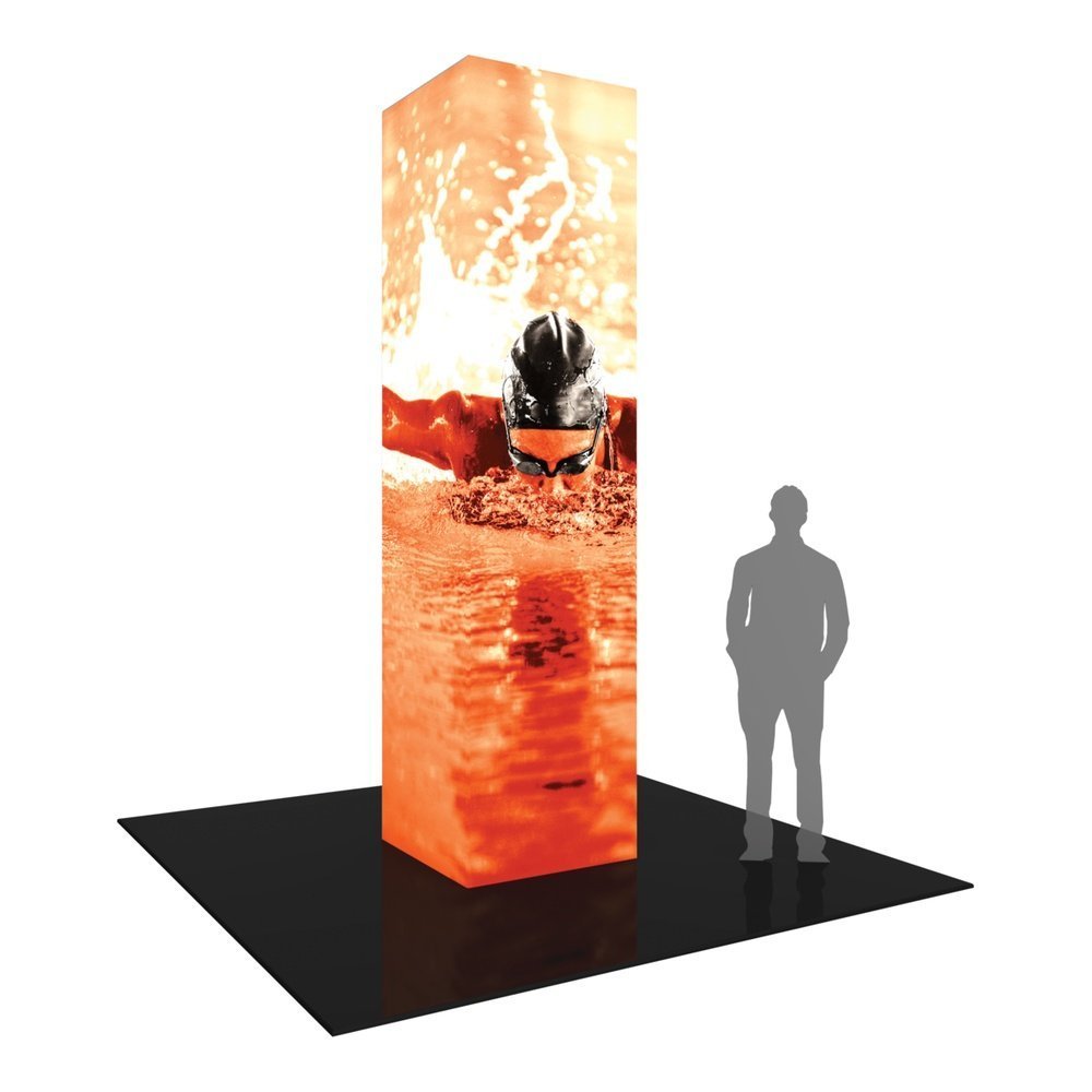 Formulate Backlit Four Sided Tower 01 Tension Fabric Structure 1 Formulate Backlit Four Sided Tower 01 Tension Fabric Structure