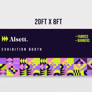 20ft x 8ft Straight Tension Fabric Display - Premium Quality for Las Vegas Events