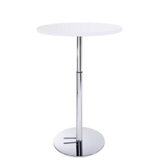 30" Bar Table w/ Hydraulic Base - White Top