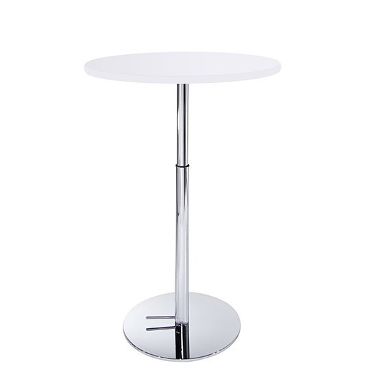 30" Bar Table w/ Hydraulic Base - White Top 1 30" Bar Table w/ Hydraulic Base - White Top