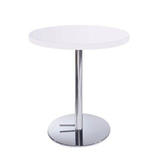 30" Cafe Table w/ Hydraulic Base - White Top