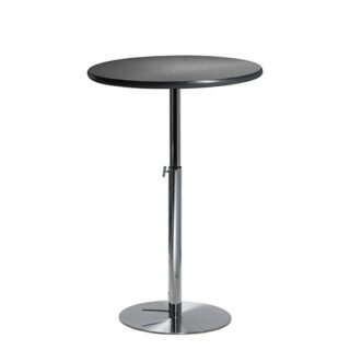 30" Round Bar Table w/ Hydraulic Base - Gunmetal
