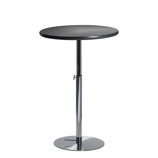 30" Round Bar Table w/ Hydraulic Base - Gunmetal 1 30" Round Bar Table w/ Hydraulic Base - Gunmetal