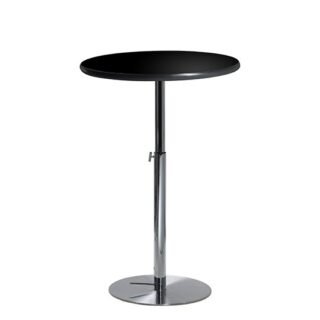 30" Round Bar Table w/ Hydraulic Base - Black