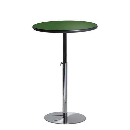 30" Round Bar Table w/ Hydraulic Base - Green 1 30" Round Bar Table w/ Hydraulic Base - Green