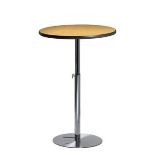 30" Round Bar Table w/ Hydraulic Base - Yellow