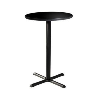 30" Round Bar Table w/ Standard Base - Black