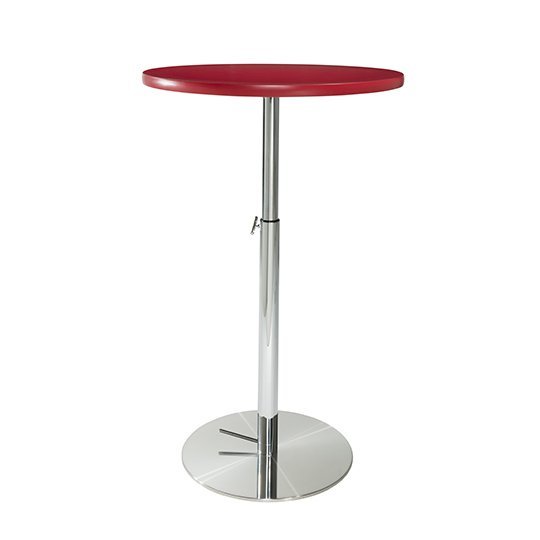 30" Bar Table w/ Hydraulic Base - Red 1 30" Bar Table w/ Hydraulic Base - Red