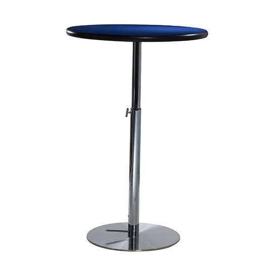 30" Bar Table with Hydraulic Base - Blue 1 30" Bar Table with Hydraulic Base - Blue