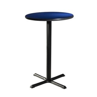 30" Bar Table with Black Base - Blue