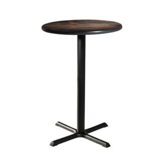 30" Bar Table with Black Base - Wood