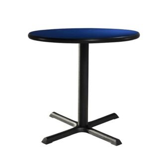 30" Cafe Table with Black Base - Blue