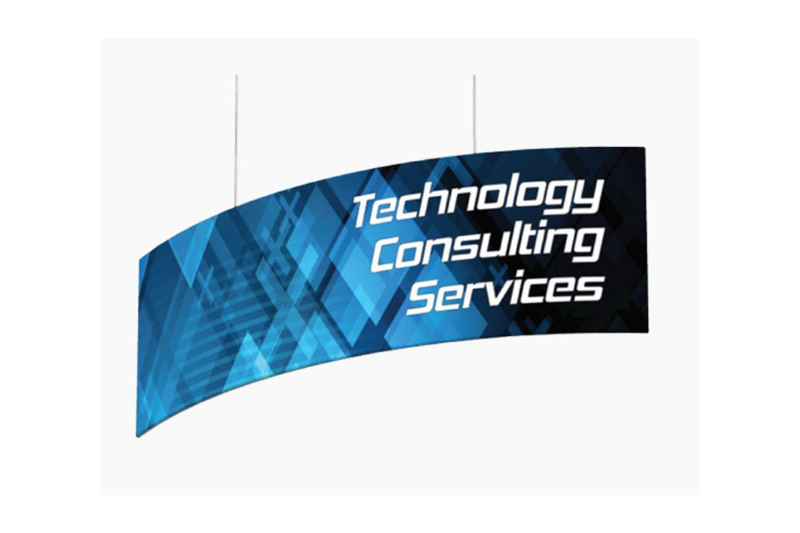 Curve 20 x 4 Rental Hanging Sign 1 Curve 20 x 4 Rental Hanging Sign