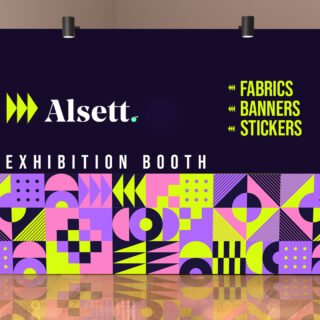 Alsett 10ft x 10ft Straight Velcro Fabric Foldable Stand - High-Impact Branding, Easy Assembly, Durable Design