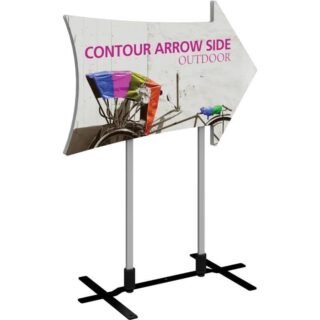 Contour Outdoor Sign Arrow Side - Plate Base