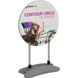 Contour Outdoor Sign Circle - Water Base