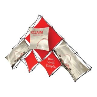 Xclaim 14ft 10 Quad Pyramid Fabric Popup Display Kit 01