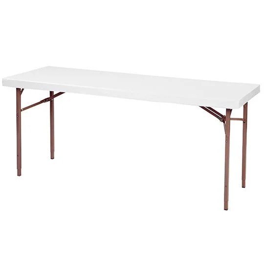 6ftL x 24inW x 30inH Undraped Table
