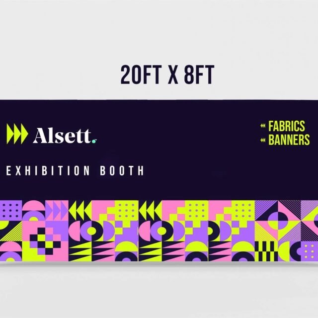 20ft x 8ft Straight Tension Fabric Display - Premium Quality for Las Vegas Events