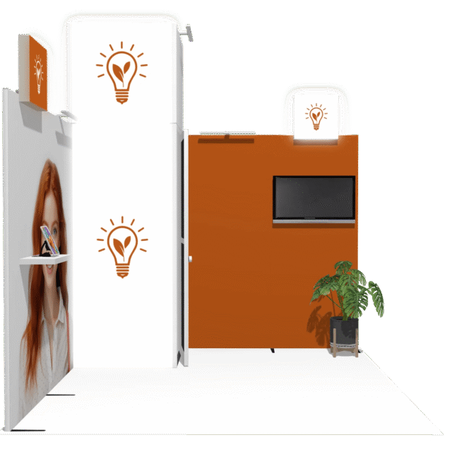 Backlight L-classic 10x10 Affordable Rental Booth