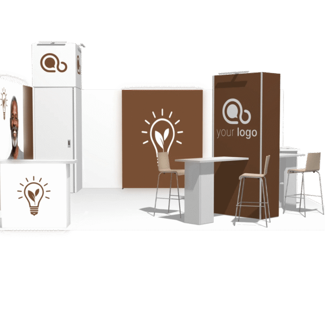 Backlight L-classic 20x20 Affordable Rental Booth