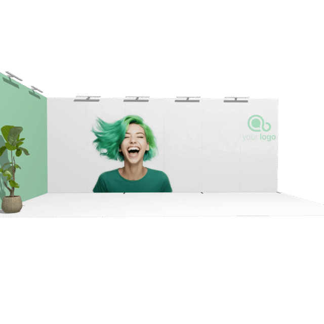 Classic L-wo 20x10 Turnkey Booth Solution