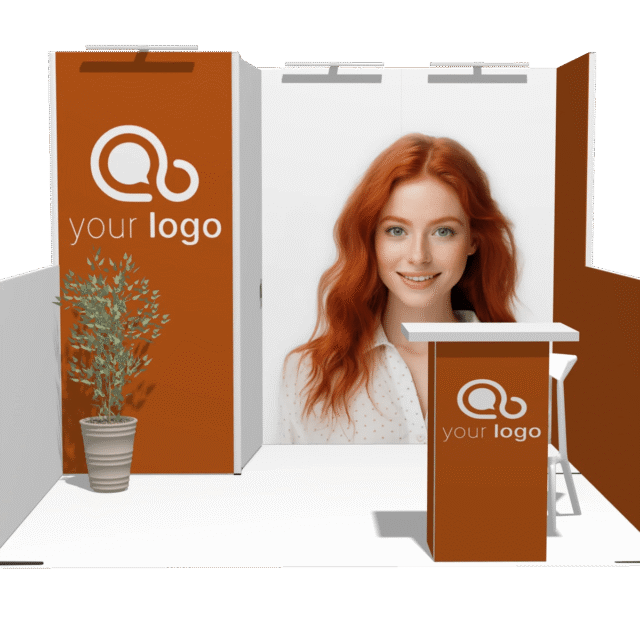 Classic U-res-2count 10x10 Turnkey Booth Solution