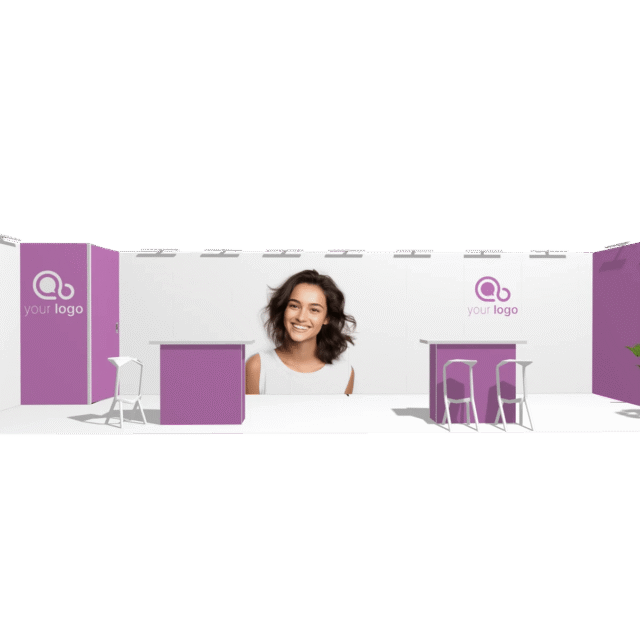 Classic U-res-2count 30x10 Turnkey Booth Solution