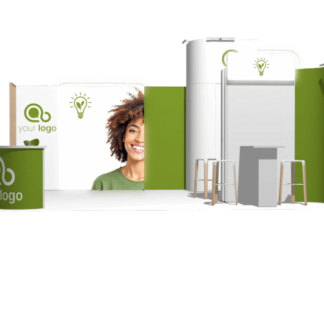 Curved Frame 20x20 L Declin Low-Cost Exhibition Booth