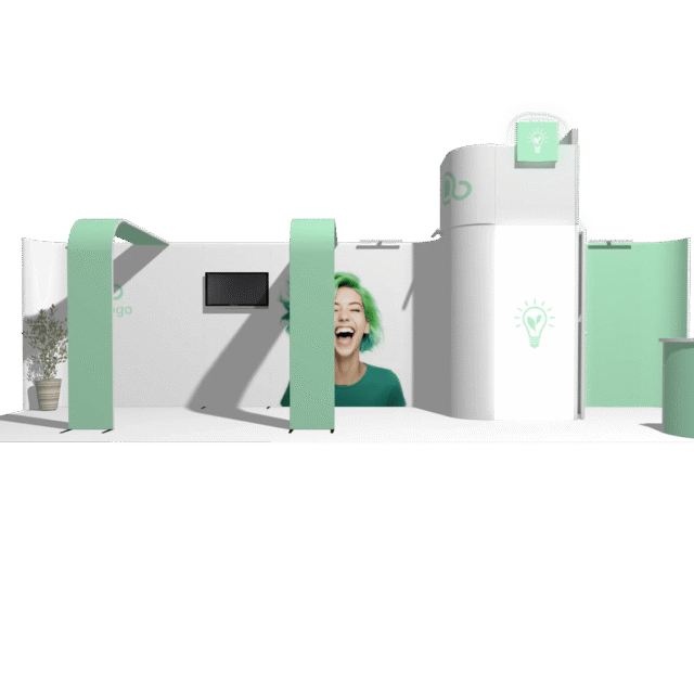 Curved Frame 30x10 I Declin Low-Cost Exhibition Booth