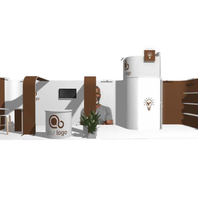 Curved Frame 30x10 U Declin Low-Cost Exhibition Booth