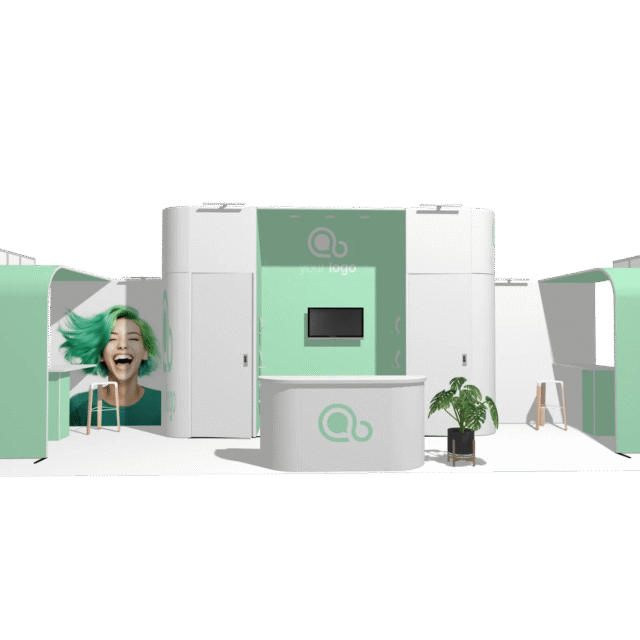 Curved Frame I acc-Div 30x10 High-Value Trade Show Booth