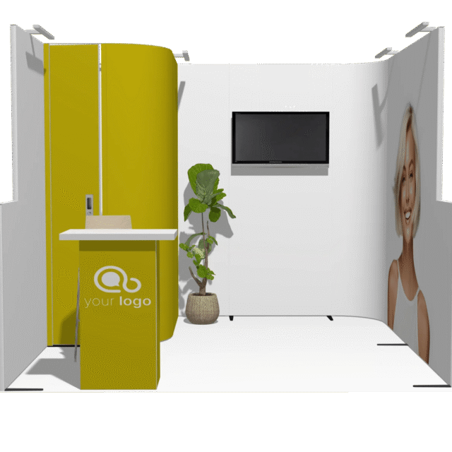 Curved Frame U acc-Div 10x10 High-Value Trade Show Booth