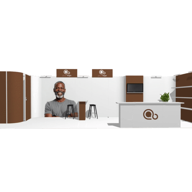 Curved Frame U acc-Div 30x10 High-Value Trade Show Booth