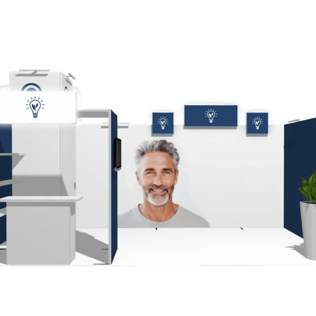 Hanging Sign U-classic 20x10 Affordable Rental Booth