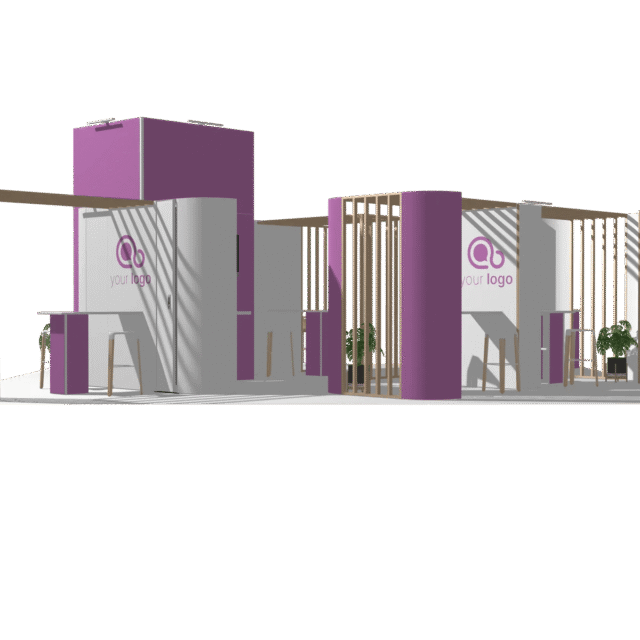 Hybrid Booth Island 30x30 Pro-Level Booth Design