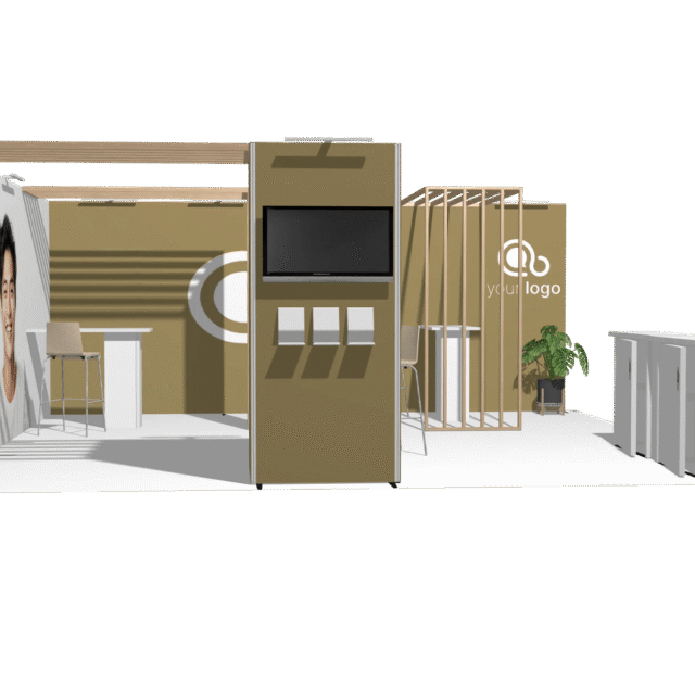 Hybrid Booth L-res-acc-div 20x20 Pro-Level Booth Design