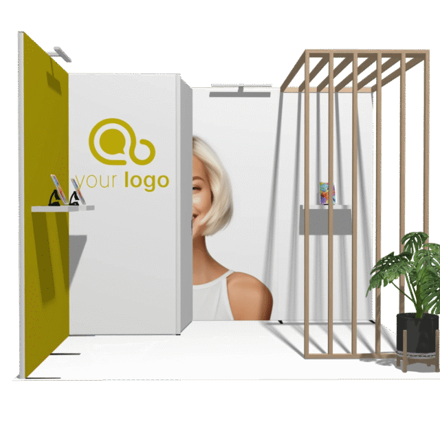 Hybrid Booth L-res-acc-div 10x10 Pro-Level Booth Design