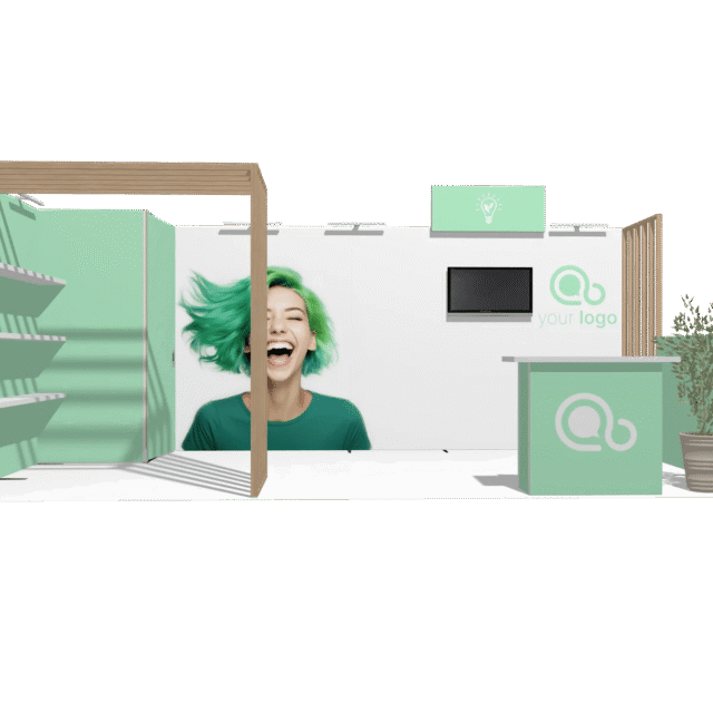 Hybrid Booth U-res-acc-div 20x10 Affordable Rental Booth