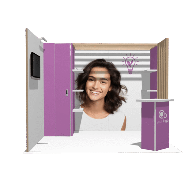 Hybrid Booth U-res-acc-div 10x10 Affordable Rental Booth
