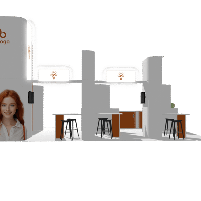 Island Booth 30x20 Affordable Rental Booth